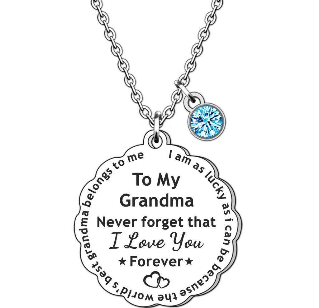 [Australia] - TTOVEN Grandma Necklace Birthday Gifts for Nan Nanny Nanna Nana Gran Grandmother Necklace Gift Presents Sun Flower Necklace For Grandma 