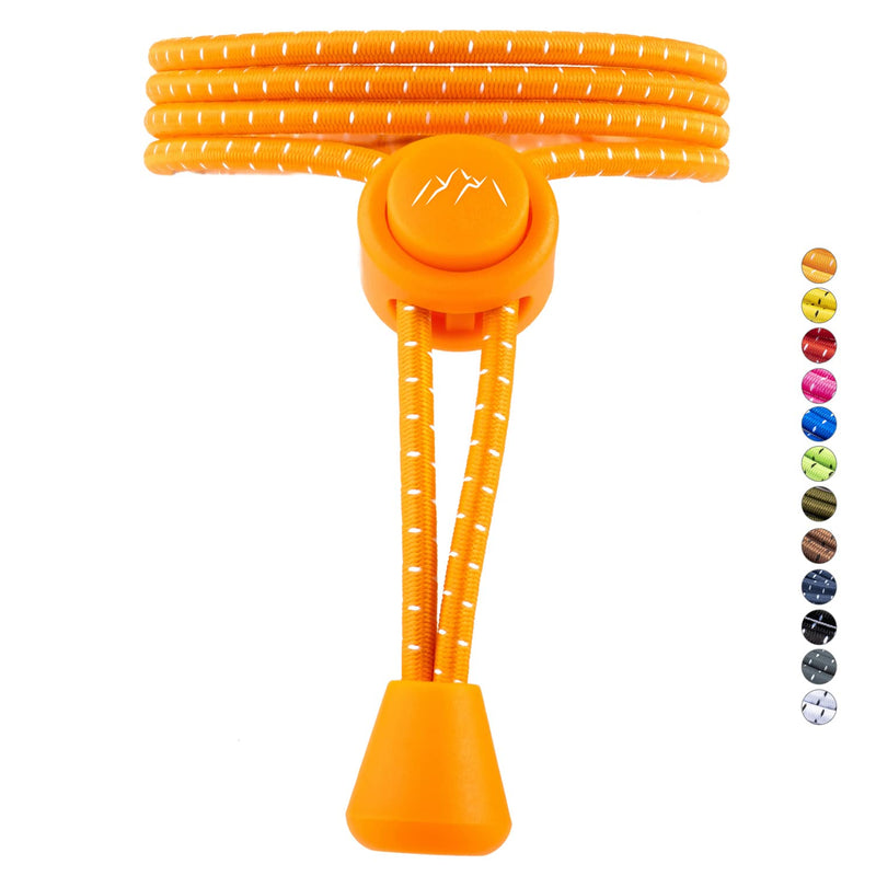 [Australia] - EVEREST FITNESS Elastic Laces Sports No Tie Shoe Laces Adjustable With Quick Release Fasteners For Kids, Adults, Running, Cycling & Exercise Orange 