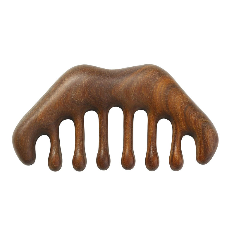 [Australia] - MIUPOO Wooden Wide Tooth Hair Massage Comb Scraping Scalp Comb,Multi Functional Handheld No Static Head Massage Tool,Meridians Massager for Head Caring Relaxation 