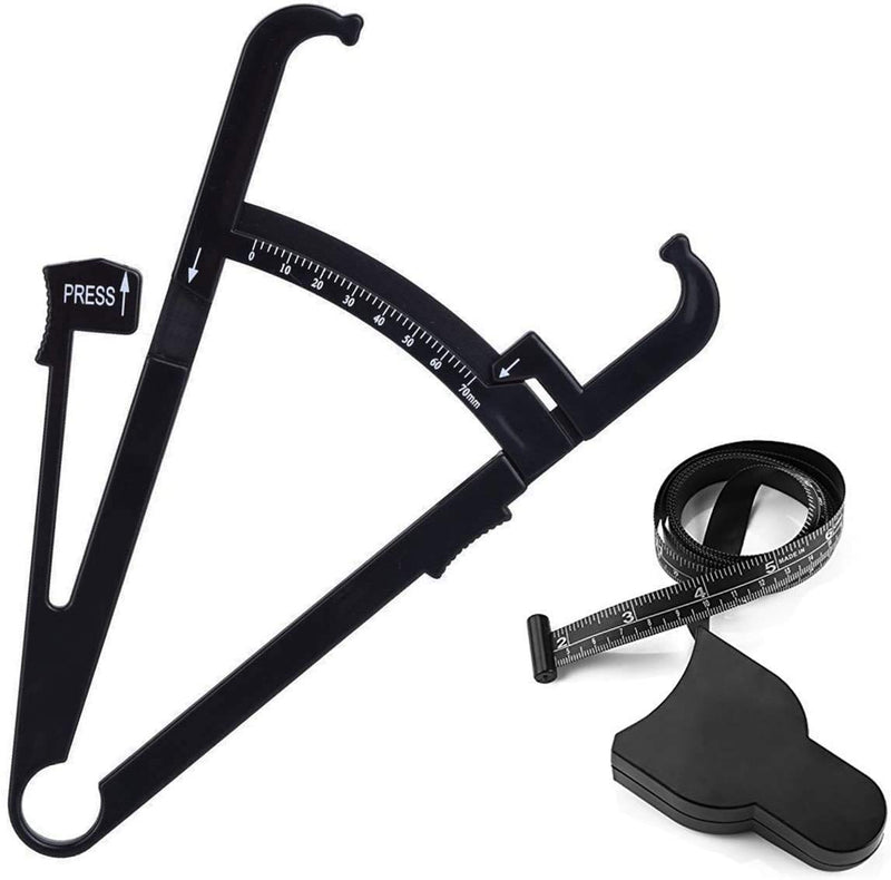 [Australia] - Fat Tester, [2 in 1] Personal Body Fat Tester Calipers with Tape Measure and Fat Charts Fitness, Accurate Measure Tape Health Analyzer 