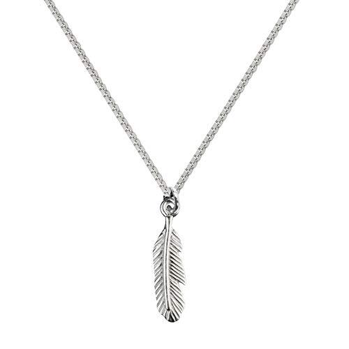 [Australia] - Genuine Sterling Silver Feather Necklace 'Feathers Appear When Loved Ones Are Near' Present Gift Box 18 Inch Chain Jewellery 