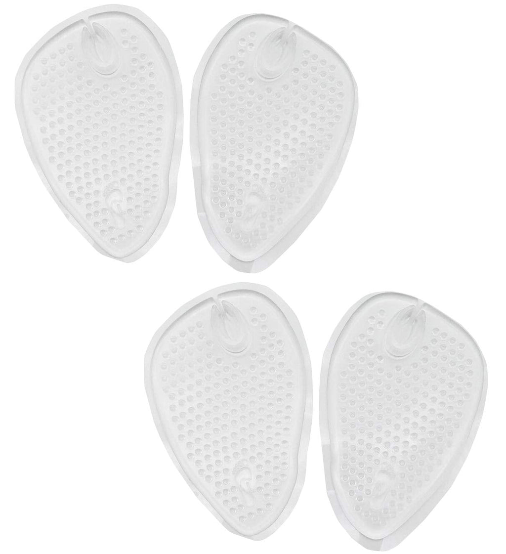 [Australia] - 2Pair Self-Adhesive Silicone Gel Forefoot Cushions Pads Non Slip Sandal Insoles Thong Slipper Protectors Toe Posts Protectors for Sandal Flip Flop Gel Inserts Guards 