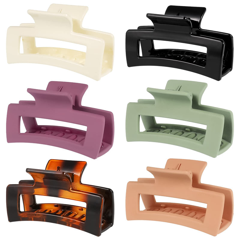 [Australia] - FANTESI 6 Pcs Big Claw Clips, Large Non slip Hair Clip Matte Jaw Clips for Women and Girls 