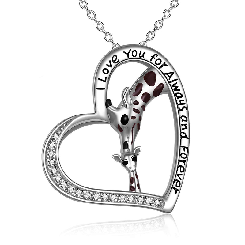 [Australia] - Giraffee Gifts I Love You For Always and Forever Mother Daughter Necklace Mothers Day Gift for Mom Wife Grandmother 