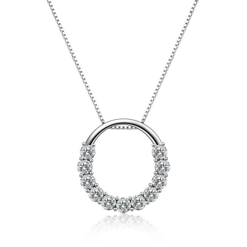 [Australia] - GENPAR Women's Necklace 925 Sterling Silver Pendant Necklaces Cubic Zirconia Jewellery Gifts for Girlfriend Wife Mum Her Birthday Christmas Mothers Day Anniversary Valentines Gift necklace-001 