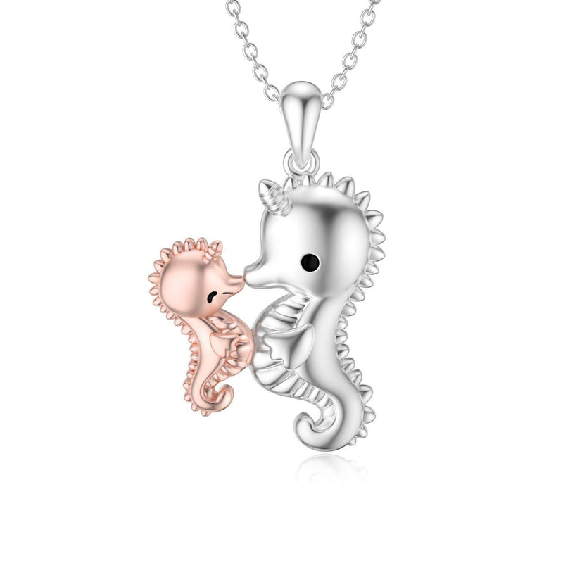 [Australia] - ROMANTICWORK Mum Gifts Seahorse Necklace 925 Sterling Silver Hippocampus Pendant Jewellery Seahorse Charm Birthday Mothers Day Gifts for Mom Daughter Women Girls 