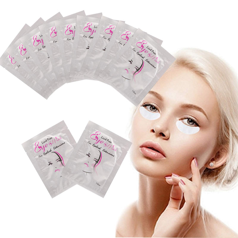 [Australia] - Under Eye Gel Pads, Jiasoval 50 Pairs Eye Patches Eyelash Extension Pads, Lint Free Under Eye Gel Patches for Pro Salon and Individual Eye Pads 