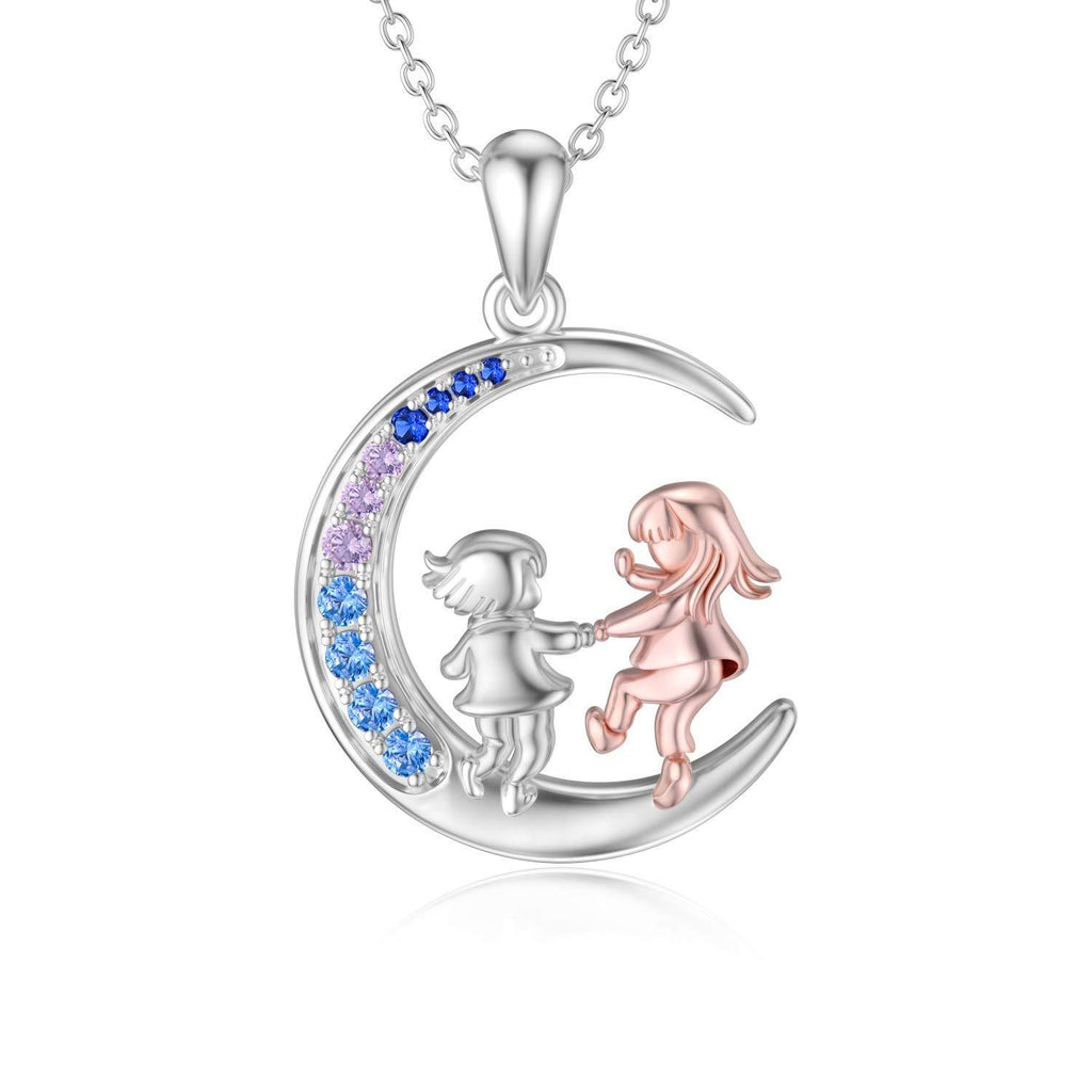 [Australia] - ROMANTICWORK Sister Necklace 925 Sterling Silver Sister Presents Friendship Necklace Jewellery Sister Birthday Gifts for Women Girls Friends Style 2 