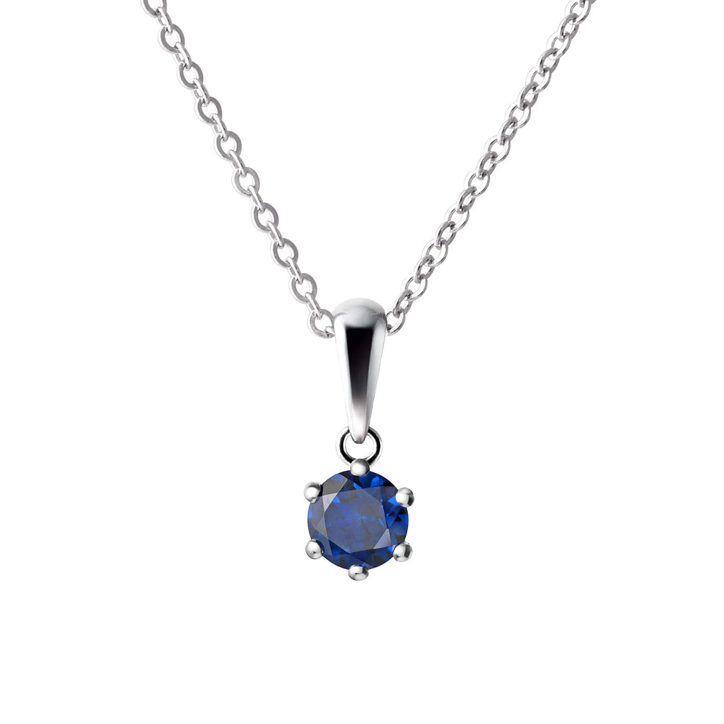 [Australia] - Franki Baker Tiny Natural Blue Iolite Gemstone & Sterling Silver Pendant Necklace. Length: 50cm 