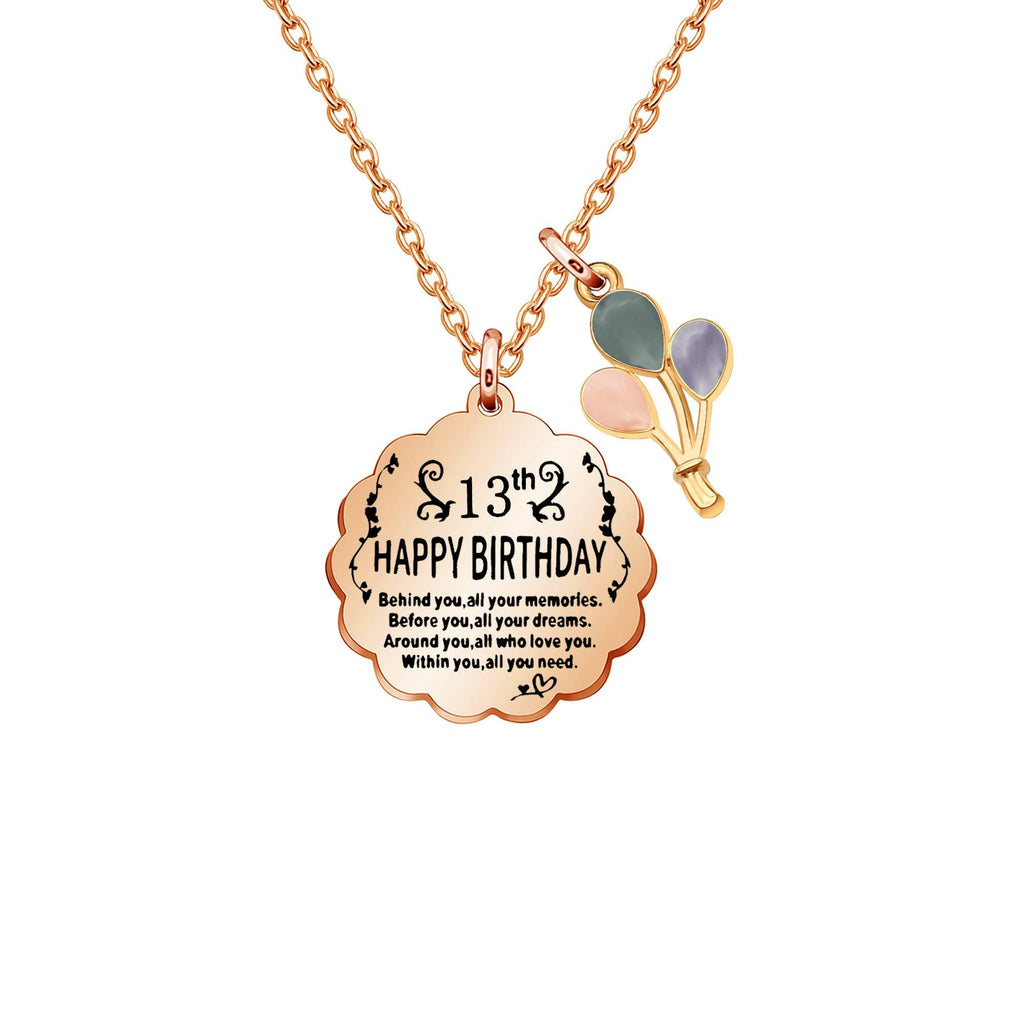 [Australia] - Tibond Birthday Neckalce 13th 16th 18th 20th 21st 30th 40th Age Inspirational Necklace for Daughter Sisiter Mother Niece Aunt Friend 