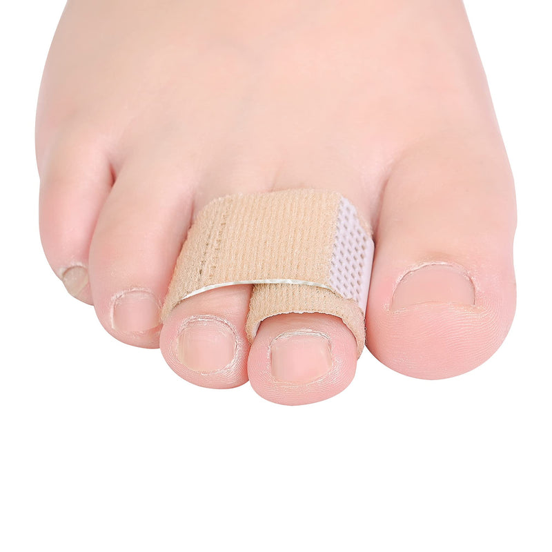 [Australia] - DYKOOK Broken Toe Wraps 8 Pcs/Pack Fabric Toe Splint Toe Cushioned Bandages Finger Protectors Straightener Separators 