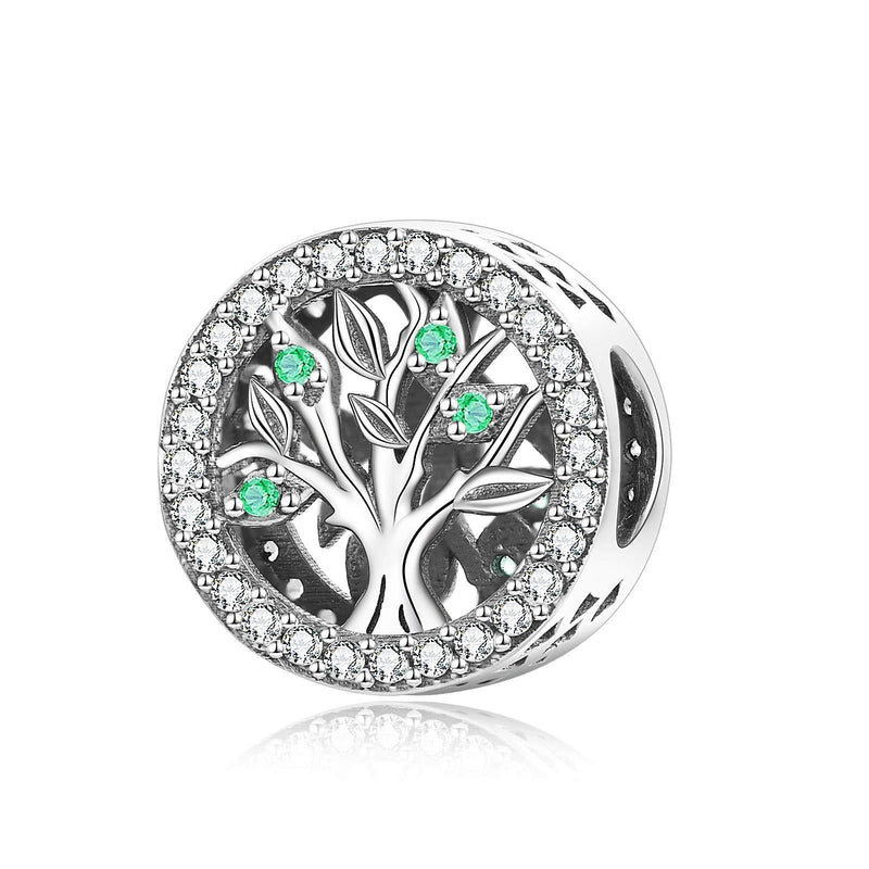 [Australia] - AOBOCO 925 Sterling Silver Family Tree of Life Charm for Bracelet and Necklace , The Best Gifts for Mum & Daughter & Friends 