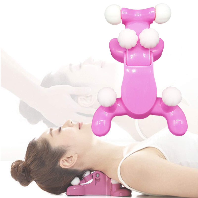 [Australia] - Neck and Head Pain Relief Back Massage Traction Device Support Relaxer,Cervical Spine Alignment Chiropractic Pillow,6 Trigger Point Therapy,Improved Mobility 