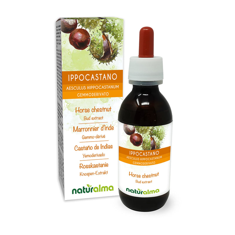 [Australia] - Horse Chestnut (Aesculus hippocastanum) Alcohol-Free Bud Extract from Fresh Buds NATURALMA | Liquid Drops 120 ml | Food Supplement | Vegan 120 ml (Pack of 1) 