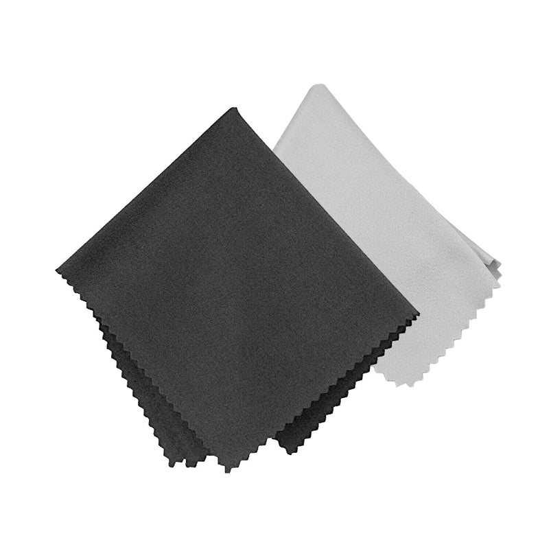 [Australia] - Microfiber Cleaning Cloths 2 Pack, 17.5 x14.5 cm Cleaning Cloth for Glasses, Eyeglasses, Cell Phones, Cameras, Tablets, Spectacles, Sunglasses, Laptops, Lenses, LCD Screens 