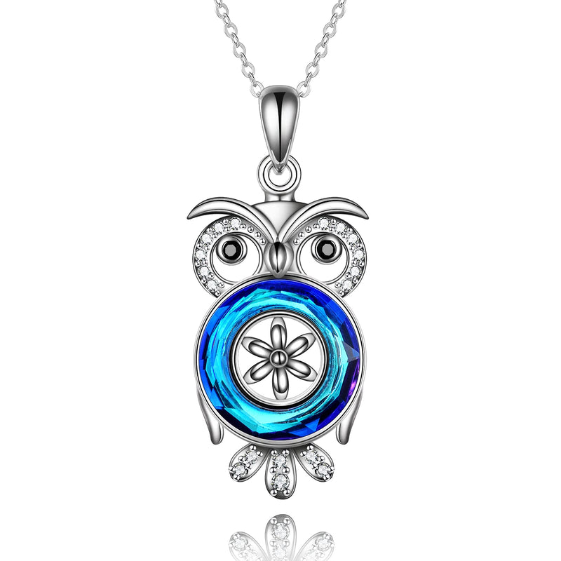[Australia] - Owl Gifts for Women Owl Necklace with Crystal from Austria Owl jewellery Animal pendant Gifts for Wife Girlfriend Daughter Friends 