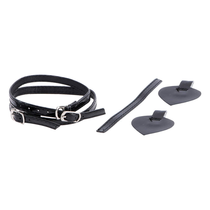 [Australia] - Holibanna Detachable High Heels Anti Slip Shoe Straps Elastic Ankle Shoelace Self- Adhesive Heel Cushion Inserts for Women Ladies ( Black 2 ) 