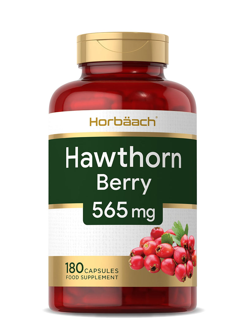 [Australia] - Hawthorn Berry Capsules | 565mg Berry Powder | 180 Count | No Artificial Preservatives | by Horbaach 