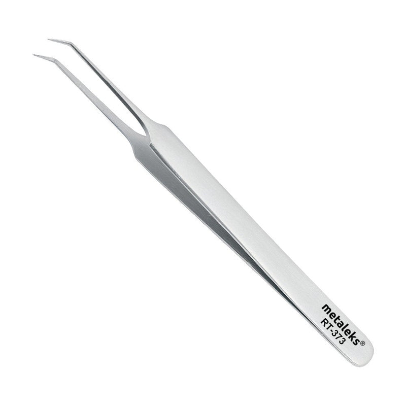 [Australia] - Metaleks 12cm Eyelash Extension Tweezers Surgical Steel Soft In Use Light In Weight Matt In Finish Pointed Straight Tip for Isolation - Sterilizable (45° Angular Tip 1) 45° Angular Tip 1 