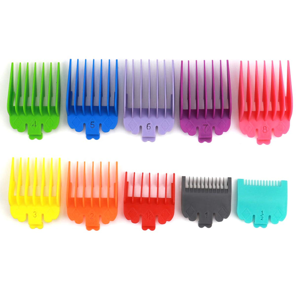 [Australia] - 10pcs Clipper Guards for Wahl, Professional Hair Clipper Guide Combs Replacement Guards Attachment Compatible with Wahl Clippers (Assorted Color) 