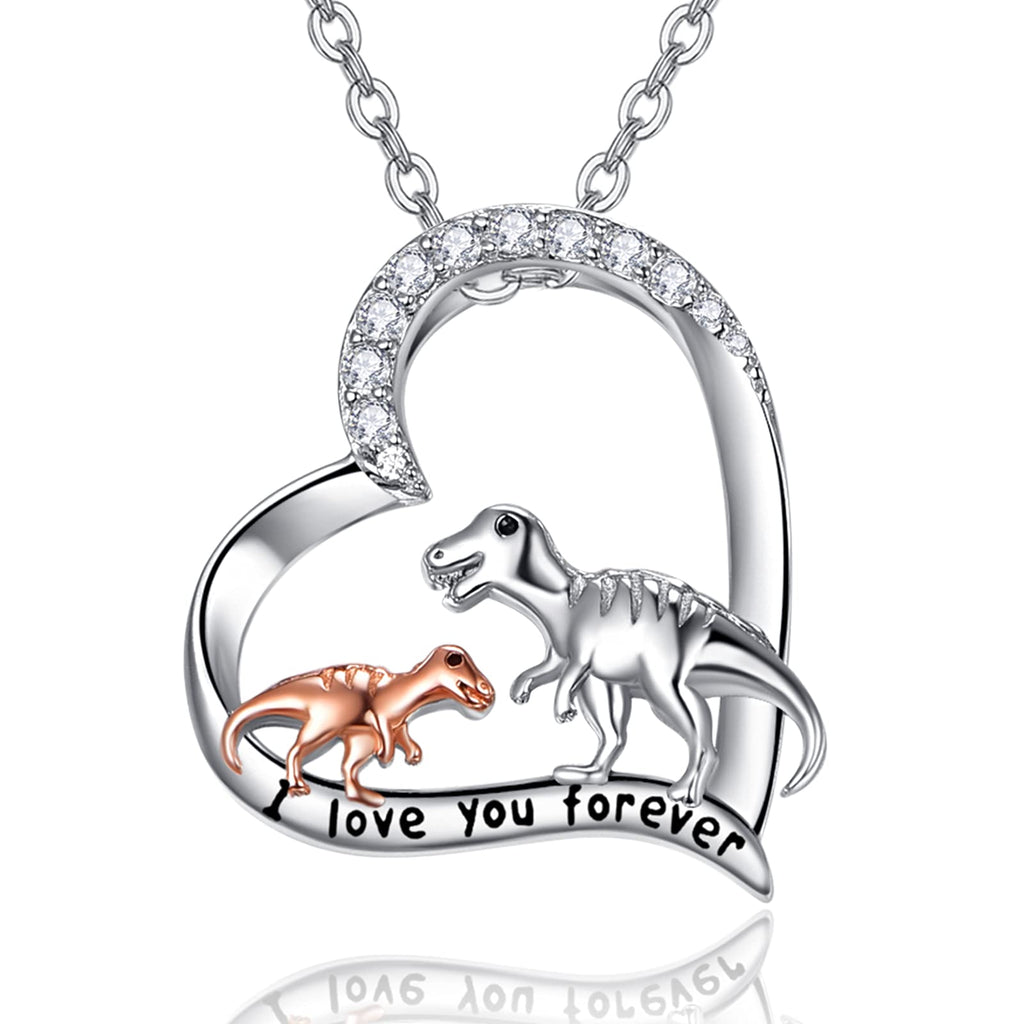 [Australia] - Gifts for Mum 925 Sterling Silver Sloth/Panda/ Dinosaur Pendant Necklace for Women Girls Mothers Day Gifts … B 