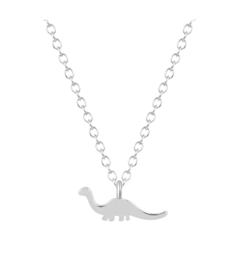 [Australia] - Dinosaur Necklace, Gifts for Women, Silver Tone Jewellery For Her 