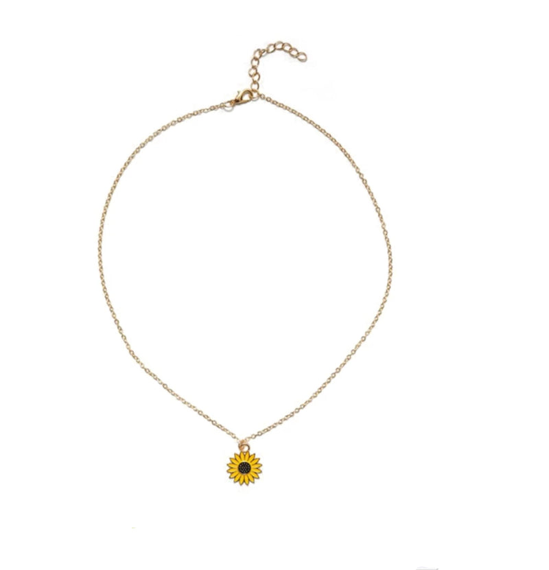 [Australia] - Sunflower Necklace Gifts for Women, Happy Jewellery in an Organza Gift Bag 