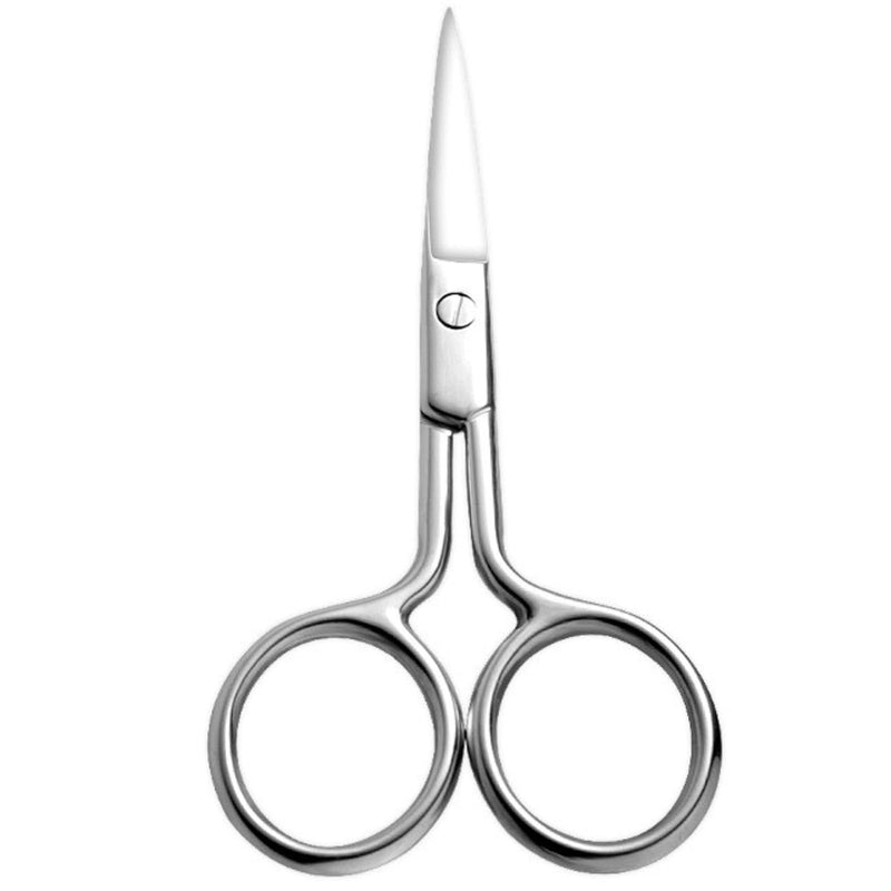 [Australia] - Facial Hair Scissors Small Scissors Nose Hair Scissors Stainless Steel Straight Tip Scissor for Eyebrows Nose Moustache Beard Eyelash 
