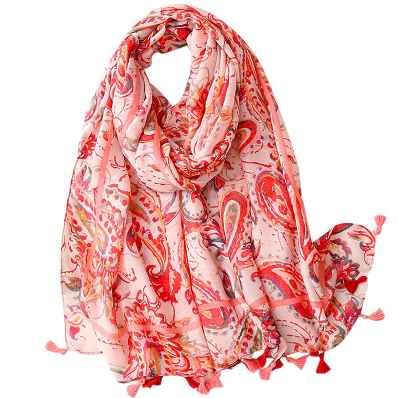 [Australia] - FAIRYGATE Women's Scarves & Wraps Pretty Oversized Fringed Boho Shawl Scarf 52010 70.8 x 33.5 Inch 