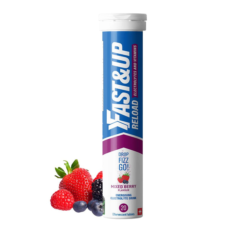 [Australia] - Fast&Up Reload – Instant Hydration and Electrolytes Replenishment - 20 Effervescent Tablets (Mixed Berry) Mixed Berry 20 Count (Pack of 1) 