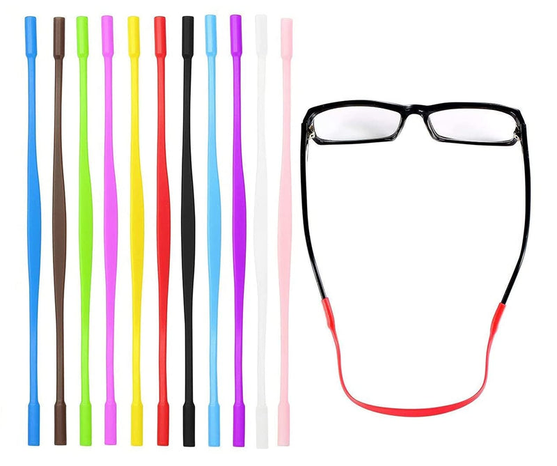 [Australia] - BOBOZHONG Eyeglasses Strap,10 Pieces Silicone Eyeglass Strap Eyewear Retainers Sports Anti-slip Elastic Glasses Sunglass Cord Holder for Kids(10 Color) 