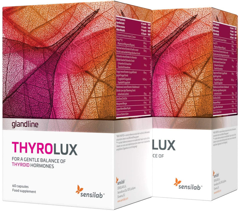 [Australia] - Sensilab Thyrolux - Thyroid - Iodine Tablets - L-Tyrosine, Iodine, Selenium, Magnesium, Schisandra, Zinc - Nutrients and Minerals - 120 Capsules - Sensilab 