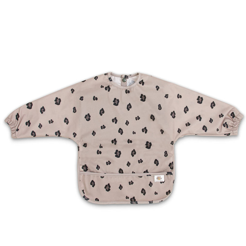 [Australia] - Bubba Bear ® Baby Weaning Bib with Sleeves | Long Sleeve Coverall Bibs Set | Toddler Led Feeding Sleeved Accessories for Babies from 6 Months Waterproof Apron Cape For Toddlers Beige 