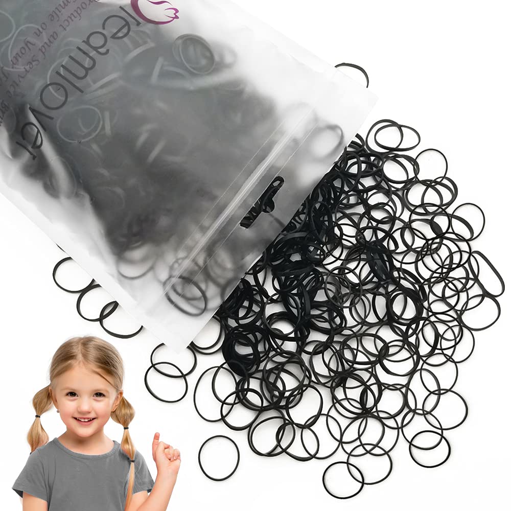[Australia] - Dreamlover Hair Rubber Bands, Black Elastic Hair Bands, Hair Elastics for Girls, 1500 Pieces 