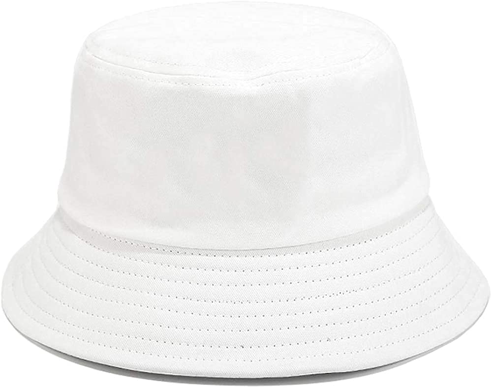 [Australia] - DRESHOW Summer Outdoor Foldable Fisherman Wide Brim Bucket Hat Beach Sun Hat for Women Men White 