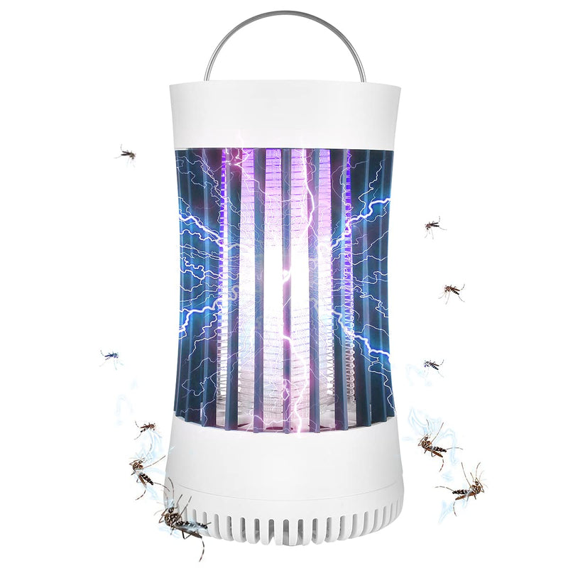 [Australia] - AICase Portable electronic rechargeable mosquito fly killer lamp/bug zapper for summer trip,outdoor camping,patio,home and garden (white) White 