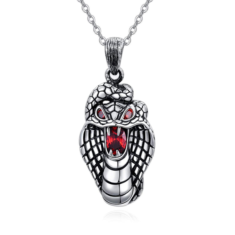 [Australia] - Snake Necklace for Women Sterling Silver Snake Pendant Punk Jewellery Gifts for Women Girlfriend Her 