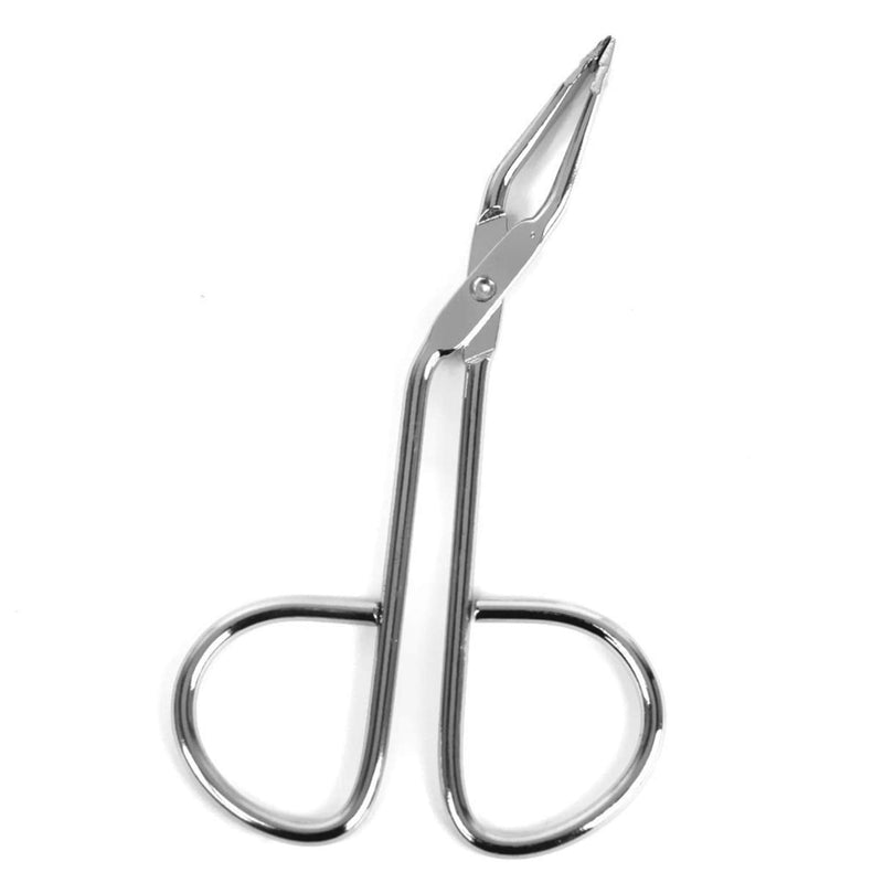 [Australia] - FOMIYES Eyebrow Tweezers Scissors Stainless Steel Scissors Professional Shaped Eyebrow Tweezers Clip with Easy Scissor Handle for Hair and Eyebrows Personal Care (Silver) 1Pc 
