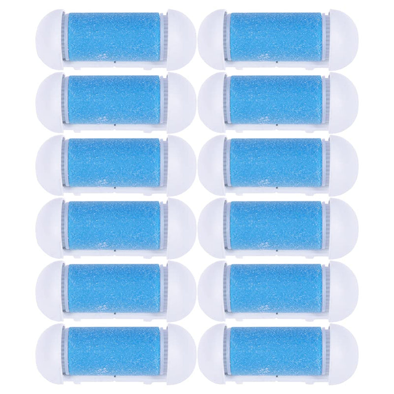 [Australia] - Lurrose 12pcs Foot File Replacement Roller Coarse Roller Refill Heads for Electronic Callus Remover Pedicure File Tool Blue 