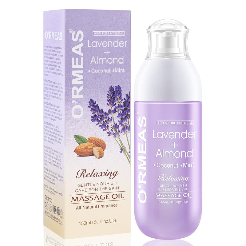 [Australia] - Massage Oil For Warming, Relaxing, Joint Pain Relief Sensual Massage Oil Lavender Almond Peppermint And Coconut Massage Oils For Massage Therapy Moisturizing Body Oil For Men And Women 5.1 Fl.Oz 