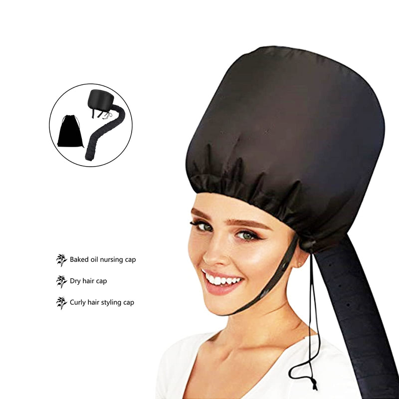 [Australia] - hadio Bonnet Hood Hair Dryer, Adjustable Hair Dryer Hood Bonnet for Hand Held Hair Dryer Cap Bonnet, Stretchable and Extended Hose Length Hair Drying Bonnet for Hair Care, Styling &Deep Condition 
