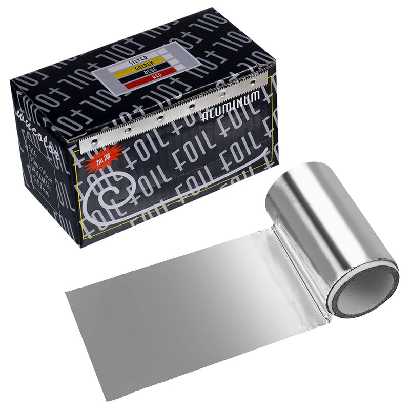 [Australia] - Firtink 2 Packs/12M Foil Silver Hair Foil Aluminium Hair Foil Silver Hair Tinfoil Foil Hair Foil Roll Coloring Hair Perming Foil Hair Salon Foil Hairdressing Salon Modeling Tool 