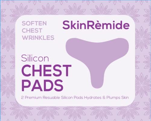 [Australia] - Skinremide 2 Silicon Chest Wrinkle Pads - Anti Wrinkle Premium Reusable Patches for Skin Lines Prevention - Wrinkle Smoothing Overnight Treatment for Decollete 