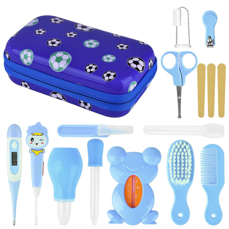 [Australia] - Apark Baby Health Care Kit - Baby Grooming Kit Essential Newborn Baby Care Accessories for Travel & Home Use with Nail Care Set, Baby Care Kit for Infants Newborns - 15 Pcs Healthcare Kit (Blue) blue 