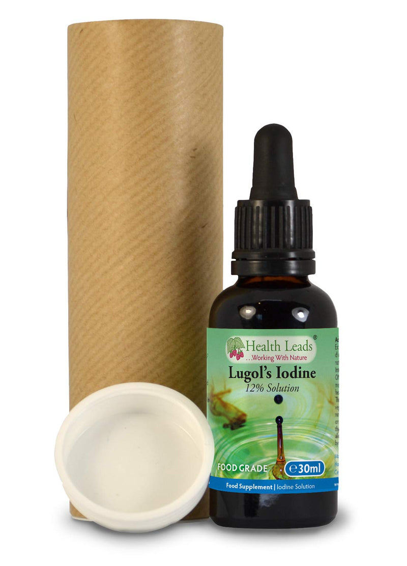 [Australia] - Lugols 12% Iodine Solution, High Strength, True 12% Liquid Formulation, Bulb Pipette for Easy & Accurate Dispensing, Formulated & Made in Wales� (30ml) 30 ml (Pack of 1) 