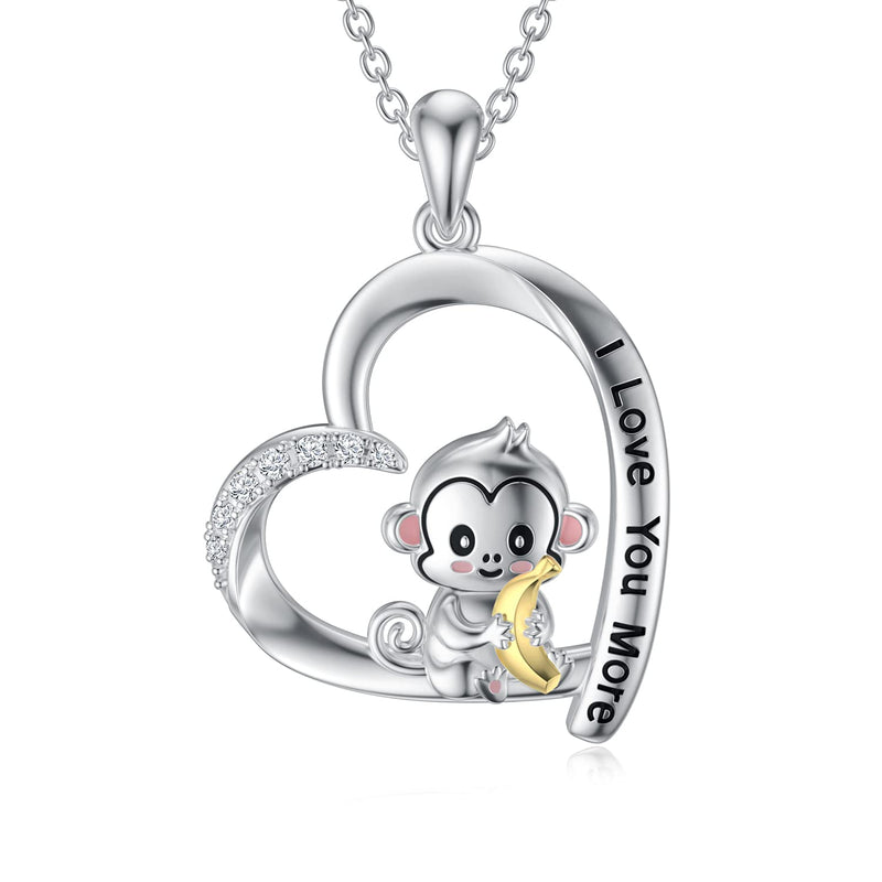 [Australia] - LONAGO Animal Necklace 925 Sterling Silver Cute Koala Monkey Ladybug Pendant Necklace Jewelry for Women 