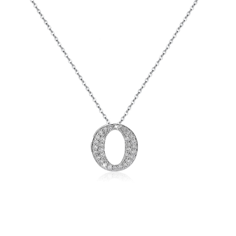[Australia] - CRYSLOVE Initial Pendant Necklace 925 Sterling Silver Personalized Girls Tiny Initial Alphabet Choker Necklace Jewellery Gifts for Women Girls Mother's Day O 
