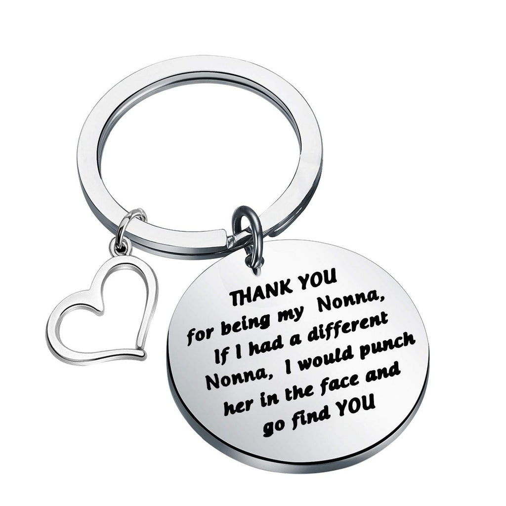 [Australia] - MYSOMY New Grandma Jewelry Thank You For Being My Nonna Keychain Grammy Gift Funny Grandma Gift Mimi Nana Nonna Gift From Grandson Granddaughter silver 