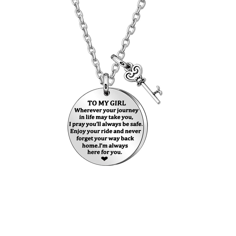 [Australia] - To My Girl Gifts Girl' Necklace Jewellery for Birthday Graduation Inspirational Gifts for Daughter,Daughter in Law Stepdaughter Present for Her 