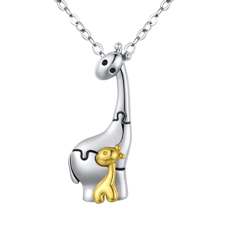 [Australia] - Giraffe Necklace for Women Girls, S925 Sterling Silver Cute Animal Pendant, Animation Original Design, Meaningful Mum Daughter Jewellery Gifts for Mum Daughter Sister 
